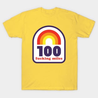 100 Mile Trail and Ultra Running Rainbow Funny T-Shirt